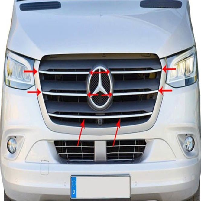 Hovedbilde Mercedes Sprinter W907 front grill blader 5 stk.
